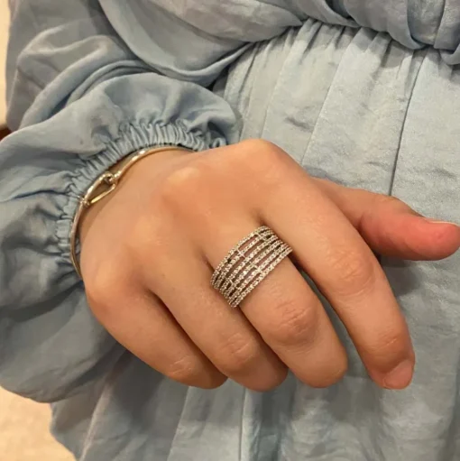 Alliansring Vitguld Diamanter