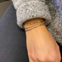 Bamboo Classic Bracelet Mellan Vitguld