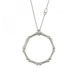 Bamboo Regular Halsband Vitguld
