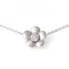 Blomst Halsband Vitguld 40 cm