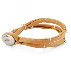 Brunt Läderarmband Öglor