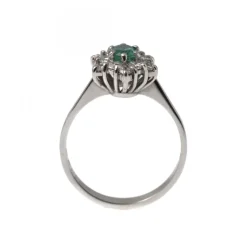 Carmoséring Vitguld Smaragd