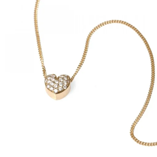 Diamanthänge Hjärta Pavé Rödguld
