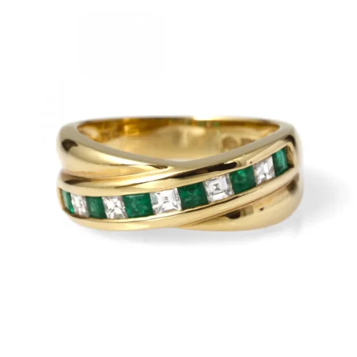 Diamantring Smaragder