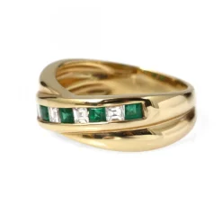 Diamantring Smaragder