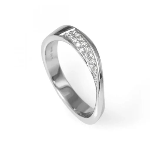 Diamantring Vitguld Våg Carl Hoff Selection