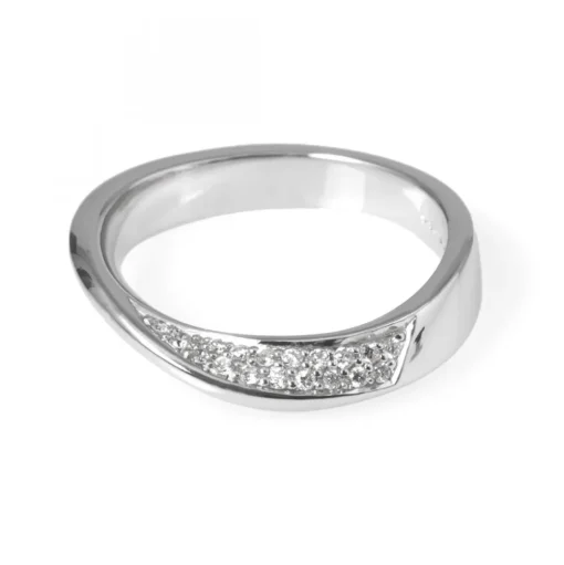Diamantring Vitguld Våg Carl Hoff Selection