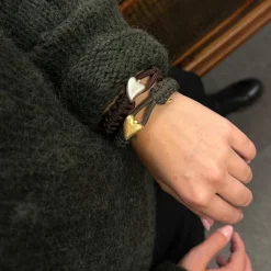 From Soldier to Soldier Armband Hjärta Brun