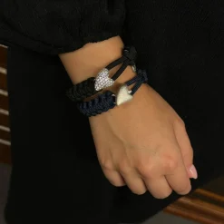 From Soldier to Soldier Armband Hjärta Pavé Svart