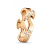 Fusion Mittenring Roséguld Diamanter