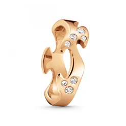 Fusion Mittenring Roséguld Diamanter