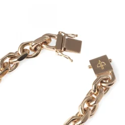Guldarmband Ankarkedja Flackslipad 18k