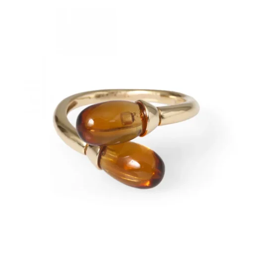 Guldring Omlott Citrin Emporio Armani
