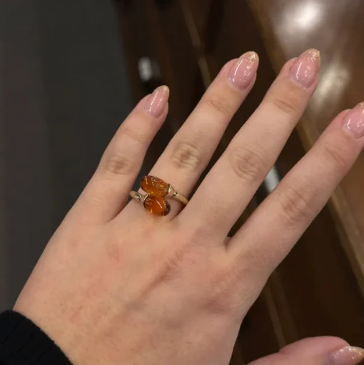 Guldring Omlott Citrin Emporio Armani