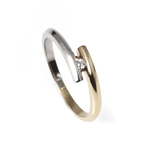 Guldring Omlott Vitguld/Guld
