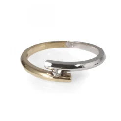 Guldring Omlott Vitguld/Guld