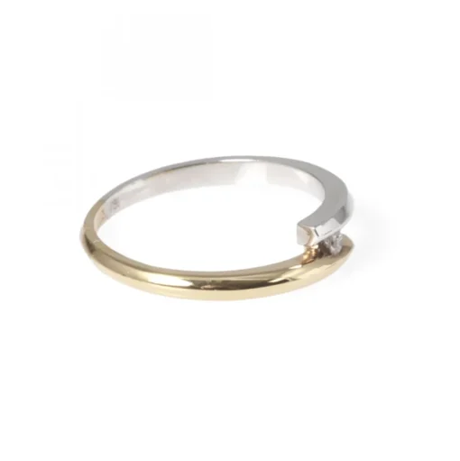 Guldring Omlott Vitguld/Guld