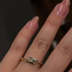 Guldring Omlott Vitguld/Guld