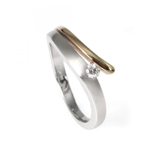 Guldring Våg Vitguld/guld