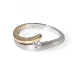 Guldring Våg Vitguld/guld
