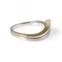Guldring Våg Vitguld/guld