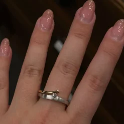 Guldring Våg Vitguld/guld