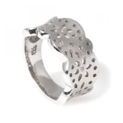 Lace Mellan Vitguld Matt Ring