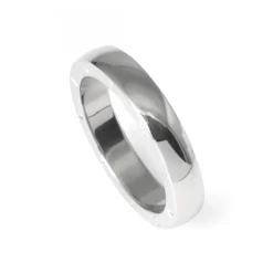 Logo Noneau Slät Ring Vitguld 4mm