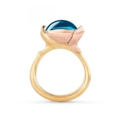 Lotus Ring 3 London Blå Topas Ole Lynggaard