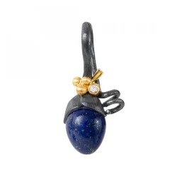 Lotus Spira Lapis Lazuli Silver