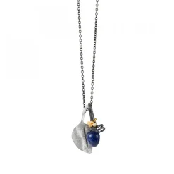Lotus Spira Lapis Lazuli Silver