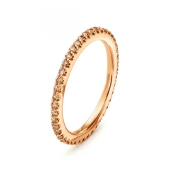 Love Bands Rosé Ring Chokladbruna Diamanter