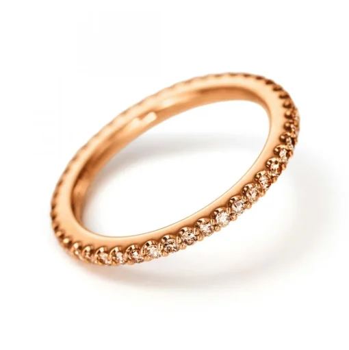 Love Bands Rosé Ring Chokladbruna Diamanter