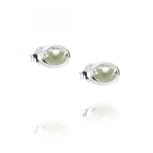 Love Bead Örhängen - Silver Grönkvarts Efva Attling