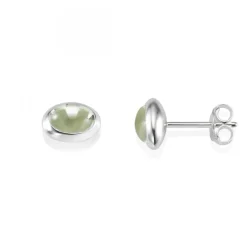 Love Bead Örhängen - Silver Grönkvarts Efva Attling