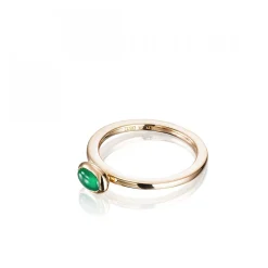 Love Bead Ring - Grön Agat