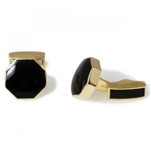 Manschettknappar Onyx Guld