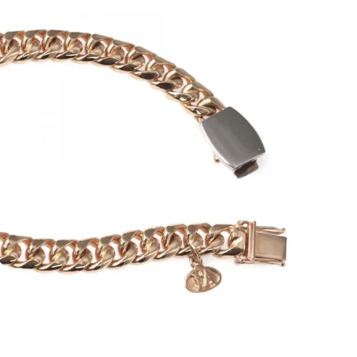 Pansarkedja Guldarmband Vitguldslås 18k