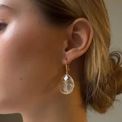 Paulina Just Perfect Earrings Aqua Obsidian