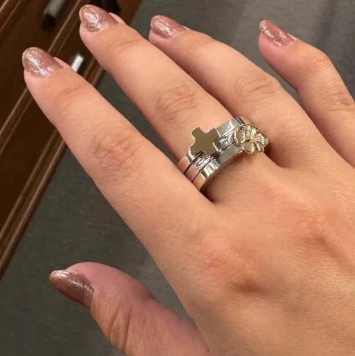 Possibilities Silverring Guldkors