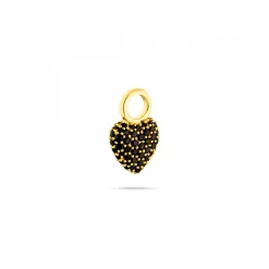 Signature Eternal Heart Mini Pendant Svart Spinell Guld