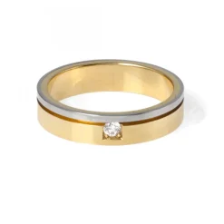Tvåfärgad Briljantring 1 Diamant 0,05ct Engelbert
