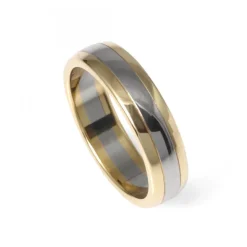 Tvåfärgad Guldring 6mm